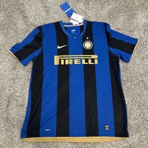 NWT Nike Inter Milan 2008/2009 Home Soccer Jersey Retro Kit Men’s Size XXL